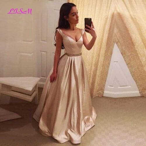 Sweetheart Straps Satin Prom Dresse A-Line Empire Long Evening Party Gowns New Arrival Floor Length Formal Dress