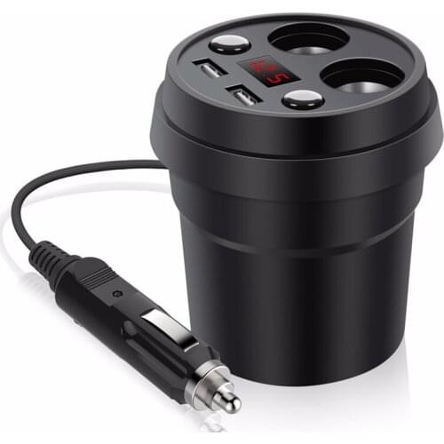 New USB Car-Charger Dual 3.1A Quick Charging USB Car Charger with 2-Socket Cigarette Lighter for iphone Samsung Smartphone