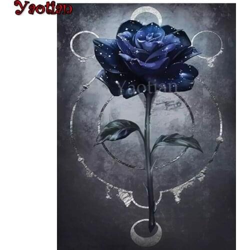 Blue Rose Flower 5d DIY Diamond Painting Full Square Round Diamond Mosaic Diamond Embroidery Cross Stitch Still Life
