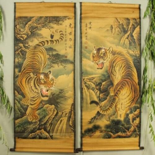 China Antique collection the Qi Baishi six fish diagram