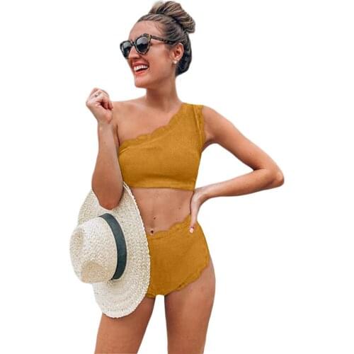 SAILBEE Bikini Set Women High-waisted Two Piece Swimsuit 2021 Girl Beach Bathing Suit Swimwear LC411536