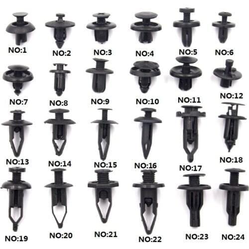 Universal Mixed Car Bumper Leaf Plate Fender Trunk Screw Rivets Set For All Auto Plastic Fastener Clips
