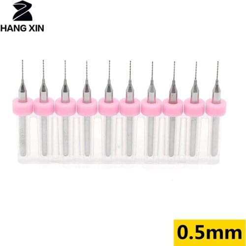 0.5mm/0.55mm 10PCS PCB mini drill Bit tungsten steel carbide for print circuit board cnc drill Bits Machine