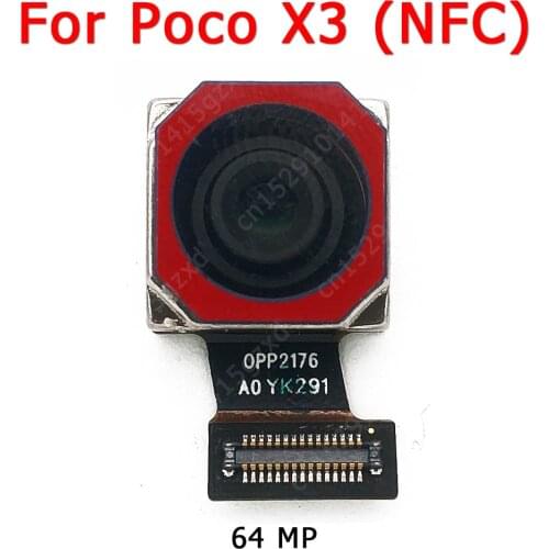Original Rear View Back Camera For Xiaomi Mi Poco X3 NFC Main Backside Big Camera Module Flex Replacement Spare Parts