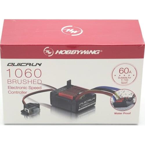 Original HobbyWing QuicRun 1060 60A Brushed Electronic Speed Controller ESC For 1:10 RC Car Waterproof For RC Car