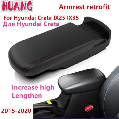 For Hyundai Creta IX25 IX35 2014-2020 Armrest box lengthen heighten retrofit support decoration car accessories