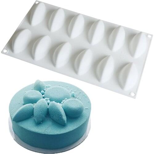 12 Mango Shaped Silicone Resin Fondant Cakes Mousse Cake Mold Jelly Pudding Molds Chocolate Mould Ice Mold Kitchen Accessories