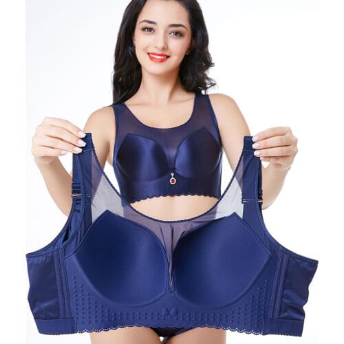 Full cup super-thin bra Adjustment type Big chest is small. Sexy big code Big chest bra 120CDE cup Breast collection Ladies bra