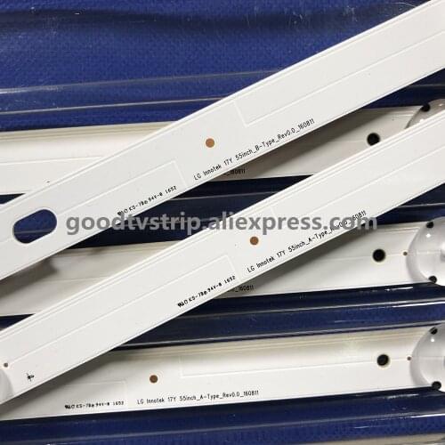 LED strip 4+4 lamps for LG Innotek 17Y 55inch 55UJ63_UHD_B 55LJ55_FHD_B 55UJ63_UHD_A 55LJ55_FHD_A 55UJ635V 55UJ634V AGF78819201
