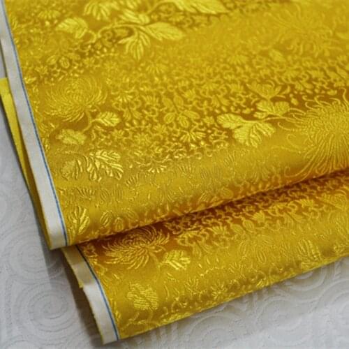 CF165 1Yard Chrysanthemum Womens Festival Clothing Fabric Chinese Antique Silk Fabric Chinese Style Brocade Jacquard Fabric