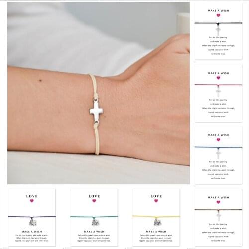 Unisex Faith Hope Angel Joy Christmas Snowflake Christian I Love Heart God Sideways Cross Jesus Charm Mens Bracelets for Men