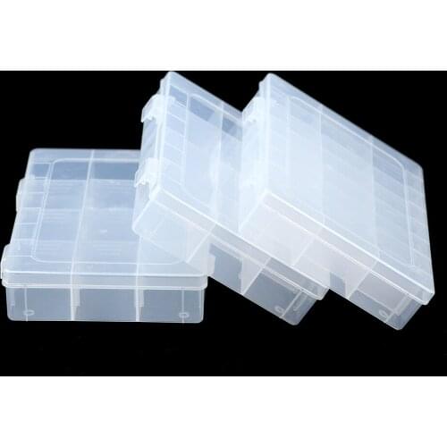 YHBZRET Rectangle 24/12 Grid Compartment Plastic Storage big Box packaging Case Craft Organizer Jewelry Beads Accessories box