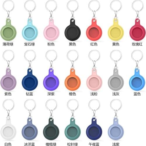 For Apple Airtags Liquid Silicone Protective Sleeve For Apple Locator Tracker Anti-lost Device Keychain Protective Sleeve Hot