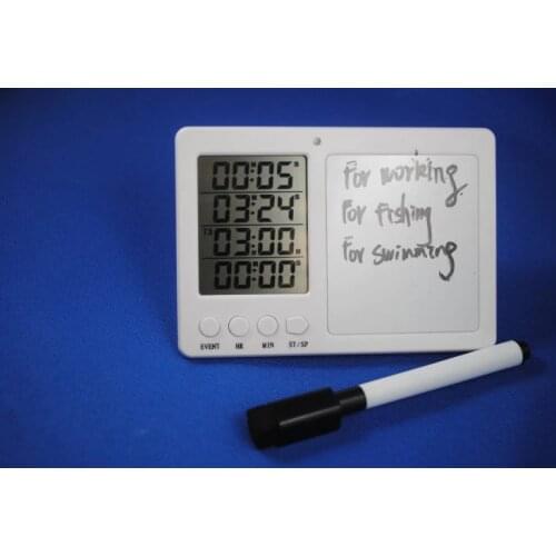 10pcsFree shipping, digital timer large LCD 4 channel digital timer, kitchen timer, timer