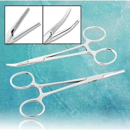 12.5CM Stainless Steel Surgical Hemostatic Forceps Hemostats Fishing Tools Pick Up The Hook Pliers Decoupling Device