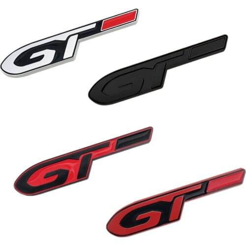 3D metal Car styling GT Logo Emblem Badge Decal Sticker Trim For Peugeot 206 207 208 308 508 2008 3008 5008 4008 GT Car Styling