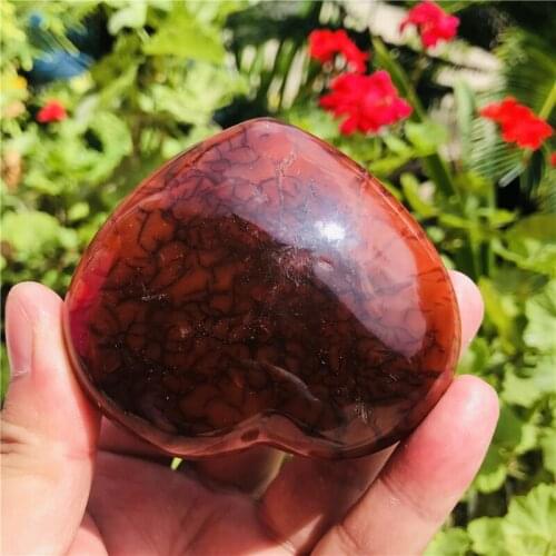 Natural red agate heart healing Specimen