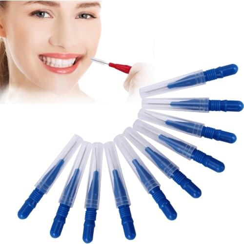 AZDENT 25 pcs/pack Push-Pull Interdental Brush Gum Interdental Brush Orthodontic Wire Brush Toothbrush Toothpick