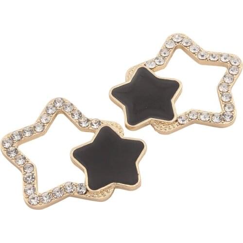 Star Heart Shape Diy Craft Supplies Manualidades Accessories Material Gold Artesanato Bow Applique Bricolage 5pieces