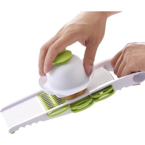 Free Shipping Dicer Slicer Potato Carrot Dicer Salad Maker Assistant (5 blades)-Multi Mandoline Vegetable Slicer & Grater(207)