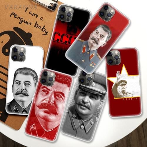 Stalin Soviet Union Capa For Apple iPhone 12 mini 11 Pro Max X XR Translucent Phone Cover 7 8 6 6S Plus XS Frosted Cases 5 5S SE