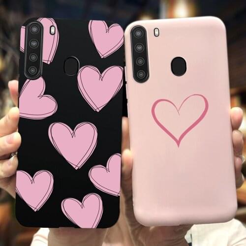 Love Heart Cover For Samsung Galaxy A20s Case Cute Silicone Protector Phone Case For Samsung A21 A20e A20 A 20 A 20s Soft Fundas