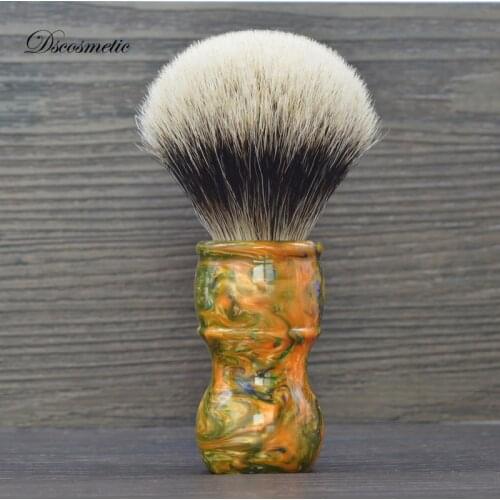 DS 24mm two band badger hair shaving brush Galaxy resin handle for men