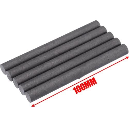 5Pcs High Purity 99.99% Graphite Rods High Temperature Conductive Graphite Electrode Cylinder Rods Bars 100mm For Industry Tools