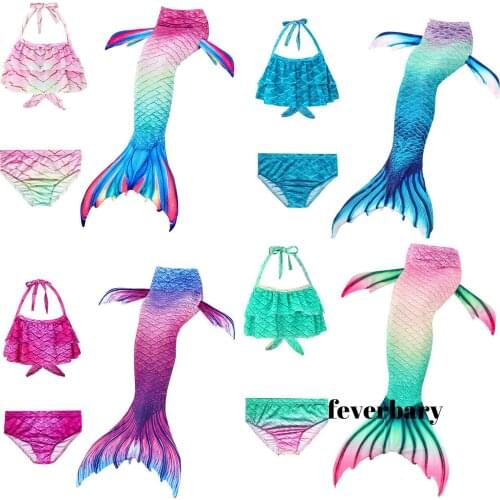 Kids Mermaid Tail for Girls Swimming Bating Suit Mermaid Costume Swimsuit can For Child Kids