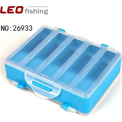 Leo Fishing Tackle Box 26933 Plastic Double Sided Explosion Hook Boxes Blue Fishing Accessories Case 12.8cm*10cm*3.7cm Pesca
