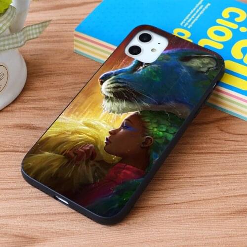 For iPhone Care from a lion Soft TPU border Apple iPhone Case