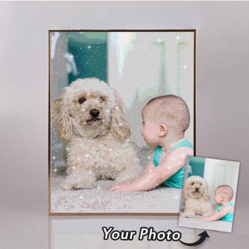 5D Full Drill Custom Diamond Painting kit Crystal Diamond Embroidery Paintings Pictures Arts Craft for Home Wall Decoration Gift