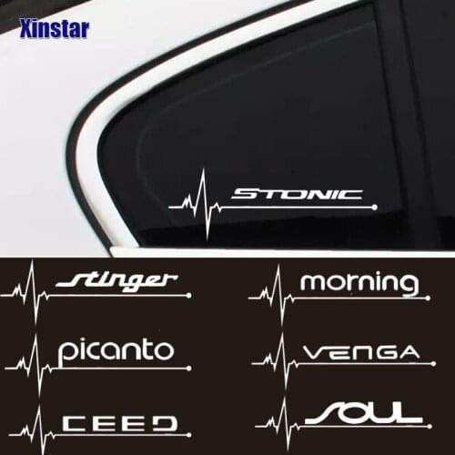 2pcs car windows sticker for kia stonic