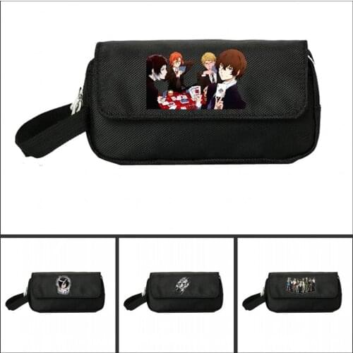 Stray Dogs Pencill Case Child Girls student Double pencill Bag Handbag Women Cosmetic Cases Makeup Bag