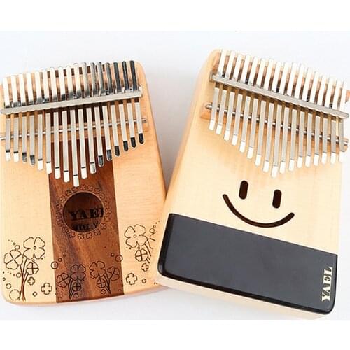BATESMUSIC Kalimba 17 Keys Thumb Piano 17 Keys Easy-to-play Finger Piano Mbira Solid Mahogany Wood