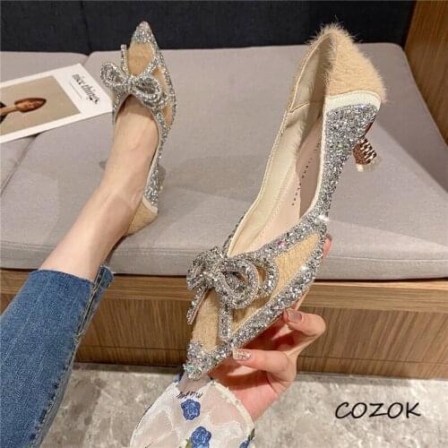 Crystal Luxury Party Night Heels for Women Sexy Heels 2021 Elegant Sexy Fashion Shoes High Heels