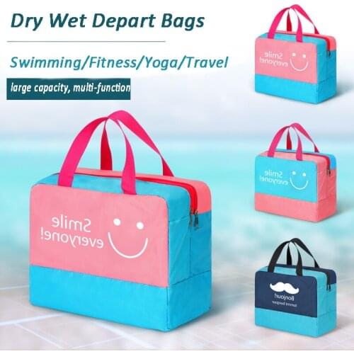 Dry Wet Depart Handbag Swimming Bag Waterproof Bag Beach Dry Wet Separation Bag Swimsuit Storage Bag Oxford Cloth Fitness Bag