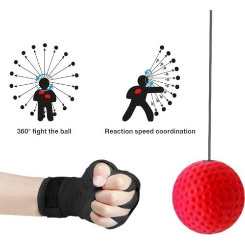 Boxing Reflex Speed Punch Ball Sanda Boxer Raising Reaction Force Hand Eye Training Set Stress Gym Boxing Muay Thai Exercise