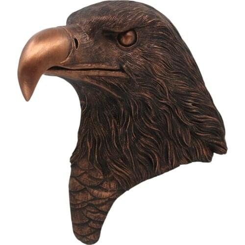 Eagle Head Wall Decoration Bronze Color, Animal Head Wall, Wall Statue Home Decor
