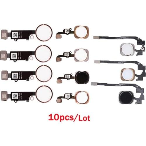 10pcs/lot Home Button Flex Cable for iPhone 6 6S 7 Plus 6SP 5S On Off Power Button KeyPad Reapir Parts