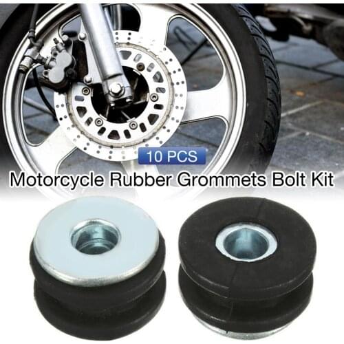10 PCS Motorcycle Rubber Grommets Bolt Kit Pressure Relief Cushion Accessories