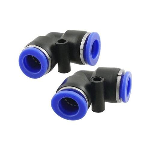 2 Pcs Right Angle 10mm to 10mm Push In Quick Fittings Connectors