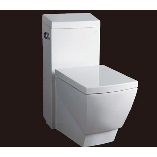 2016 new style water closet one piece S-trap ceramic toilets with PVC adaptor UF soft close seat cover AST336 UPC cerificate