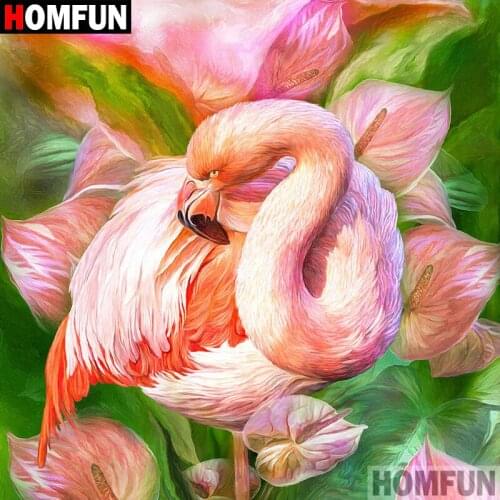 HOMFUN 5D DIY Diamond Painting Full Square/Round Drill "Animal ostrich" 3D Embroidery Cross Stitch Mosaic Home Decor A00671