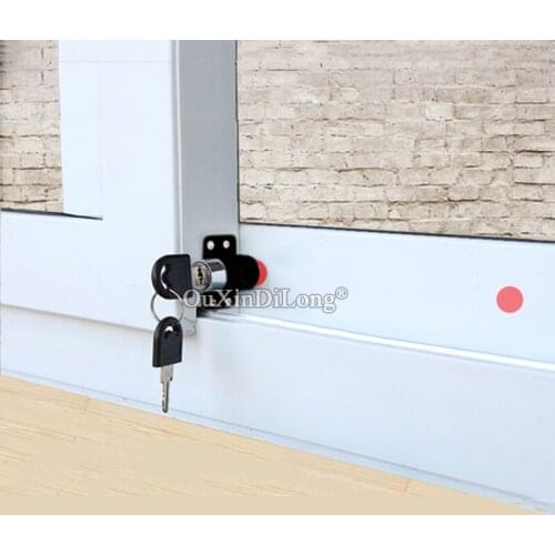 Free Shipping 100Sets Sliding Door and Window Locks Baby Children Safety Protection Lock Anti-theft Limit Locks