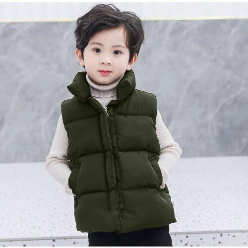 Children girls cotton vest clothes fashion coats autumn/winter baby outerwear kids boys thicken plush garment warming vest