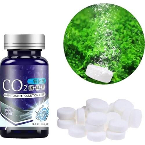 60Pcs Aquarium CO2 Tablet Natural Releasing Carbon Dioxide Diffuser Booster For Fish Tank Water Plants To Thrive