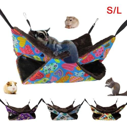Pet Hamster Rabbit Warm Hanging Hammock Sleep Bird Parrot Cover Soft Hut Tent Bed Hanging Cave Nests House Cage Sleeping Bed