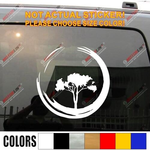 Enso Circle Tree Zen Decal Sticker Car Vinyl Buddhism Yoga pick size color no background