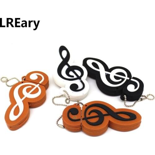Cute musical note USB Flash Drives 64GB 128GB Pendrive 32GB 4GB 8GB 16GB Pen Drive Memory Stick U disk Creative cle Gifts